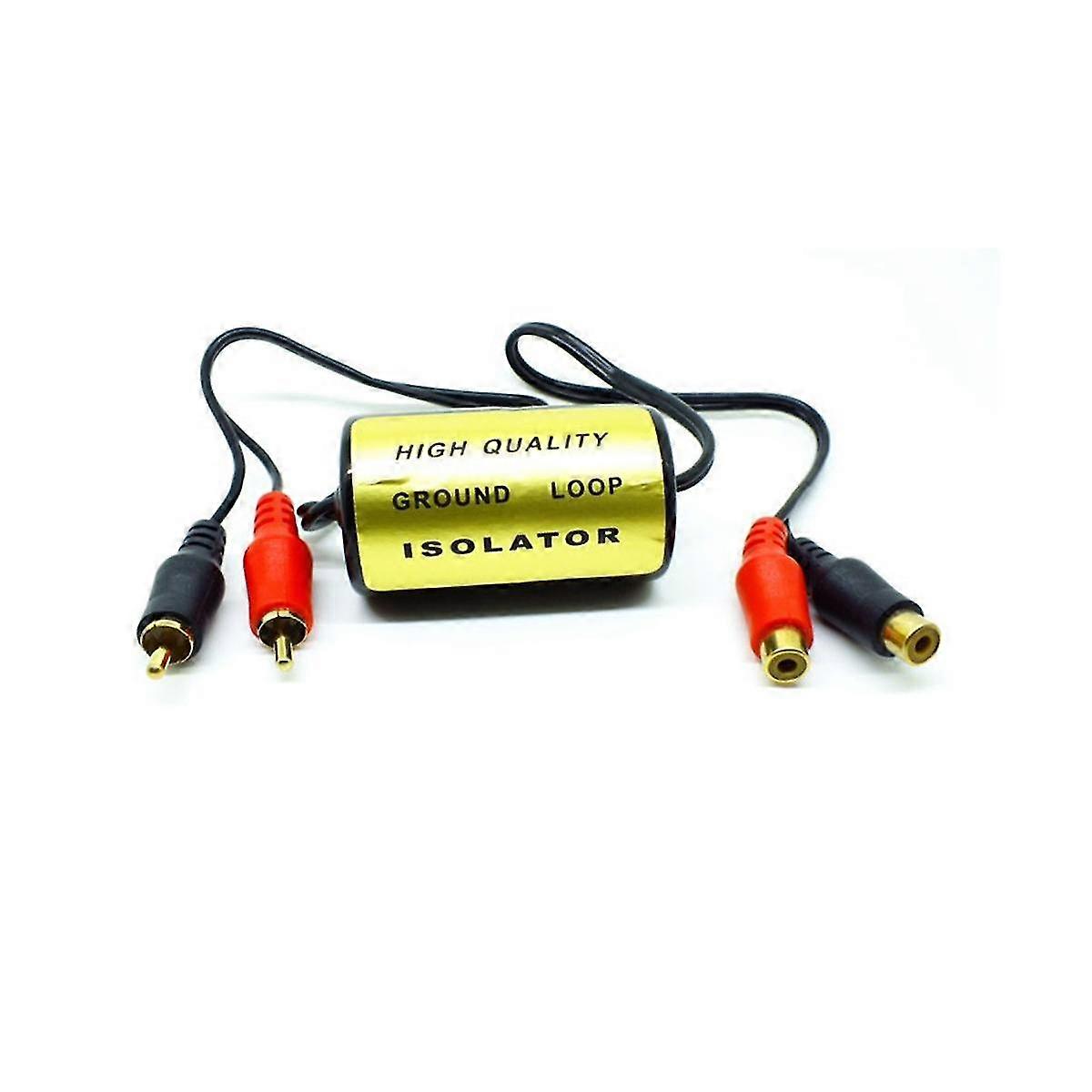 Rca Audio Noise Filter Suppressor Ground Loop Isolator Para Coche Y Hogar Estéreo 2xrca Macho, 2xrca Fe