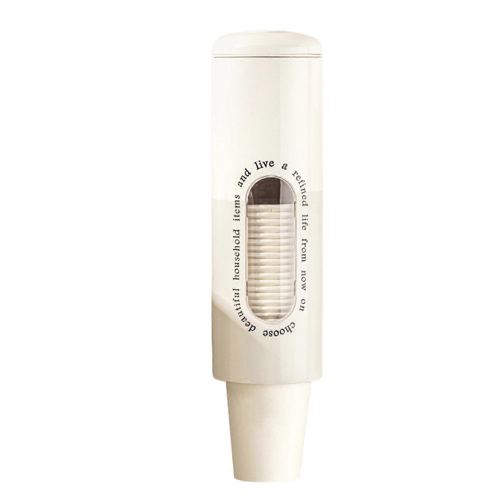 Paper Cup Dispenser Disposable Cup Storage Holder No Drilling Punch-free Wall-mounted Large Capacity Anti-slip Visible Automatic Cup Distributor Home