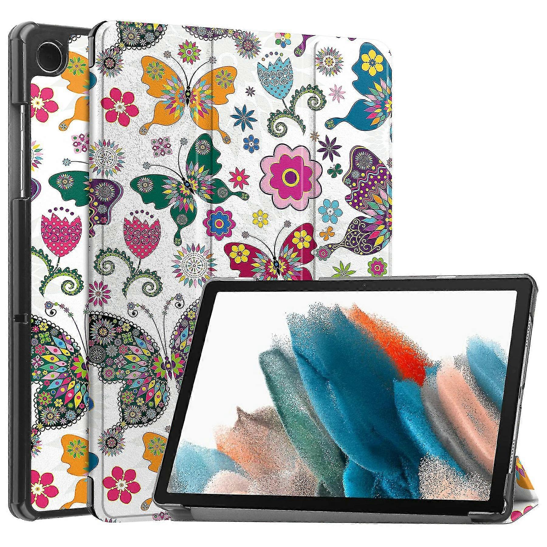 For Tab A9+ Trifold Stand Tablet Case Pu Pattern Protective Cover