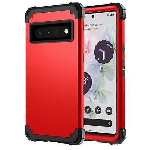 For Google Pixel 6 Pro 3 in 1 Shockproof PC + Silicone Protective Phone Case