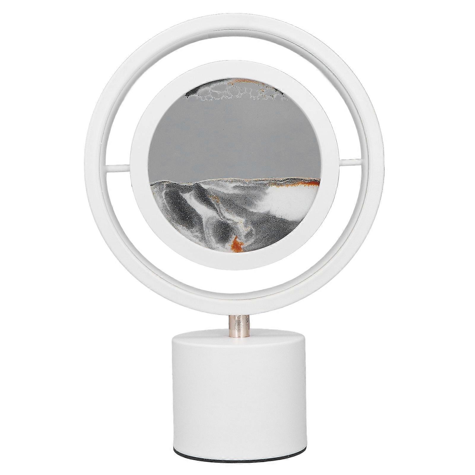 3D Moving Sand Art 3 Colors Lighting 360 Degrees Rotating USB Sandscape Motion Lamp Decoration for Desktop
