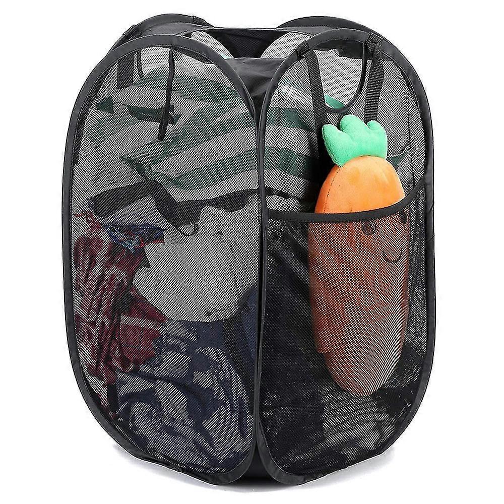 Mesh Foldable Laundry Basket For Easy Storage