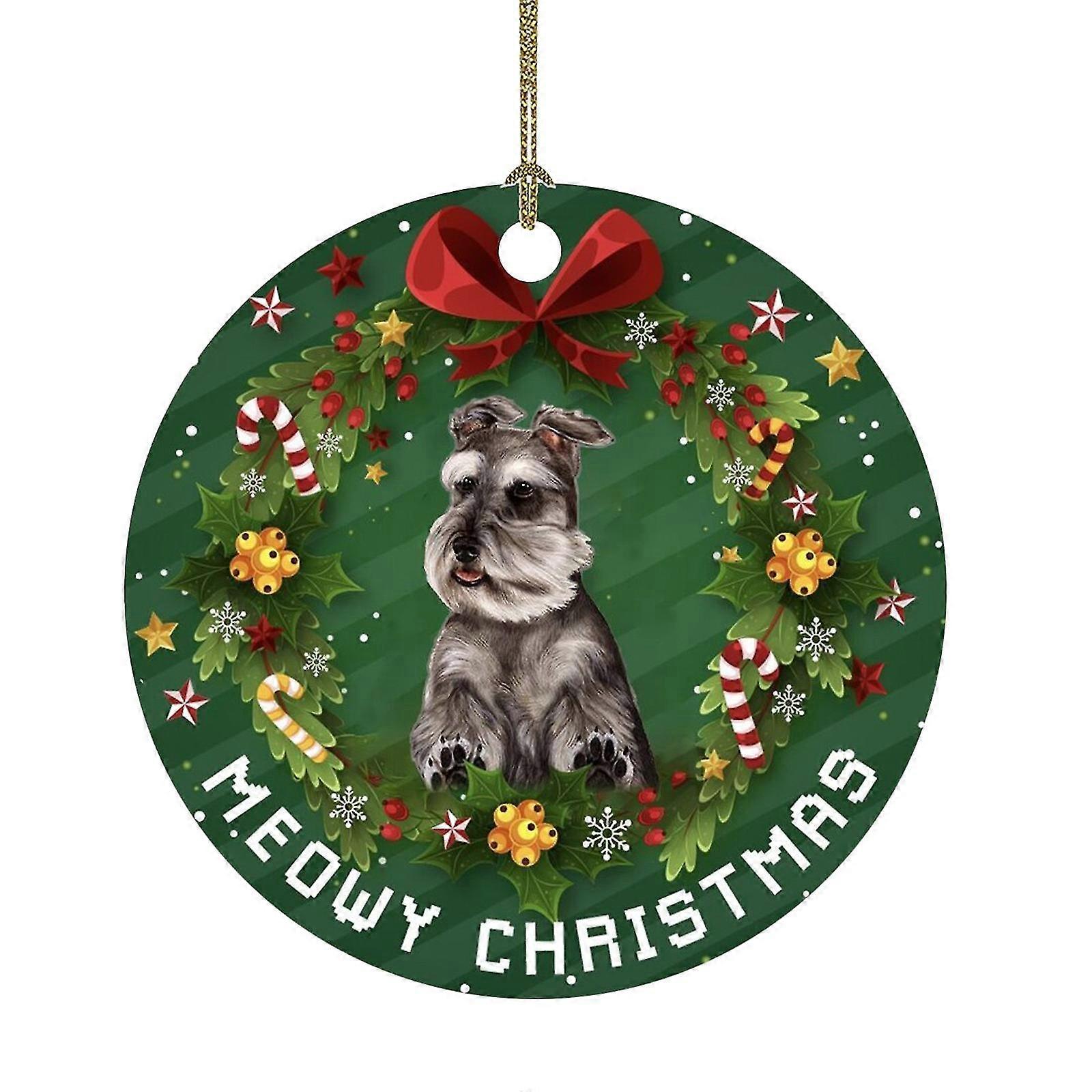 عيد الميلاد مضحك الديكور عيد الميلاد الكلب نمط قلادة عيد الميلاد شجرة الحلي