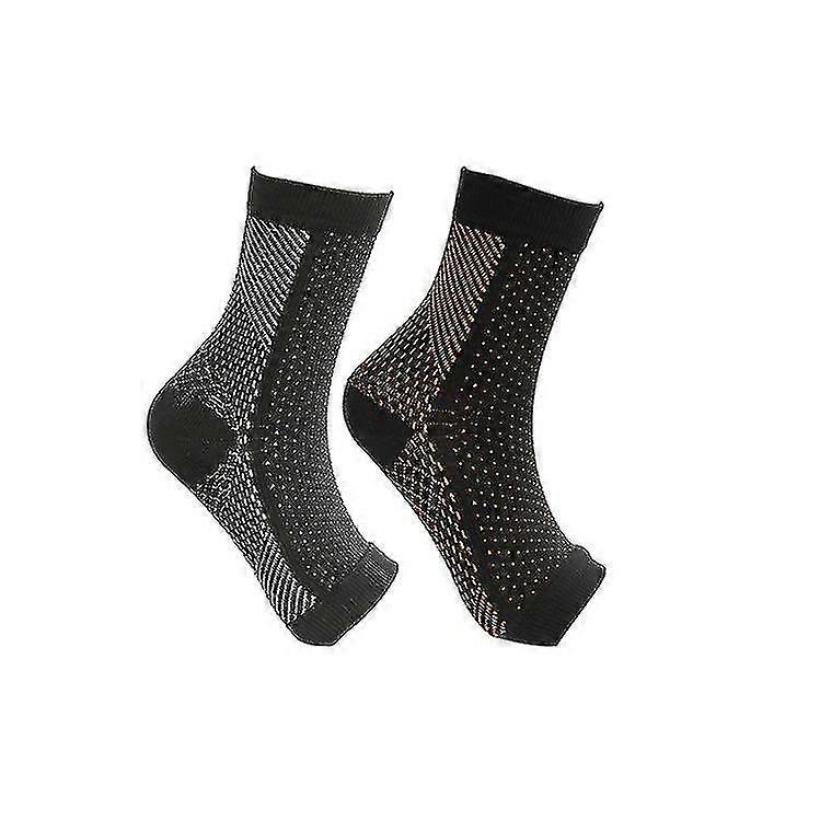 2pairs Neuropathy Compression Socks Ankle Arch Support Protect Socks