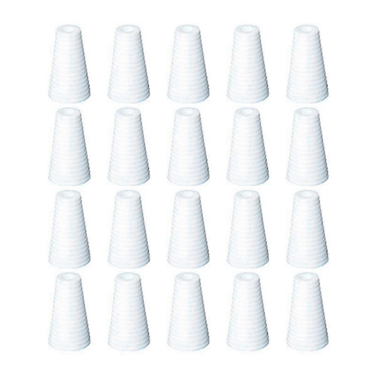 20PCS أعمى سحب الحبل المقابض الأبيض أعمى الحبل حامل الأبيض سحب الحبل المعلقات أسفل نهاية نافذة أعمى سحب الحبل قلادة