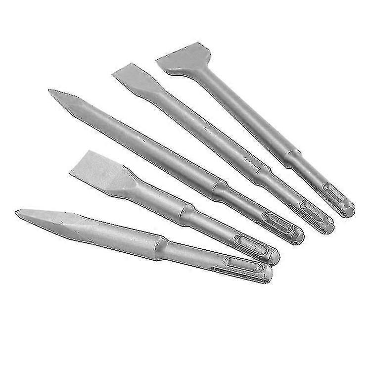 Set Of 5 Chisels With 2 Pointed Chisel And 3 Flat Chisel