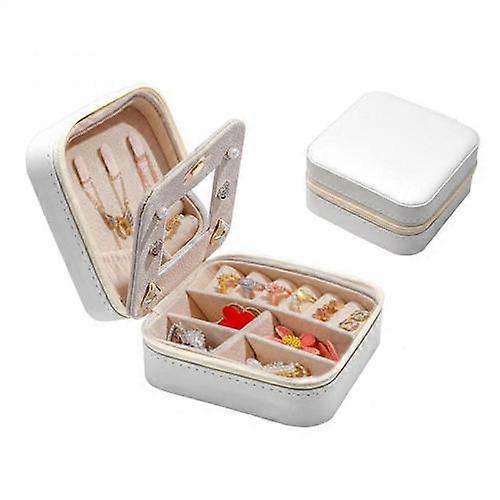 Square PU Jewelry  Ring Earring Box Organizer