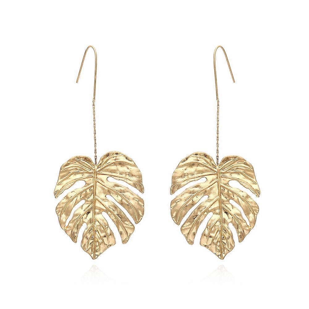 Leaf Earrings Botanical Jewelry Gold
