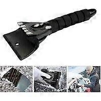 Ice Scraper, Frost Scraper Plastic Scraper with Non-Slip Handle Multifunctional Tool Shovel Design Snow Shovel for Car - Black