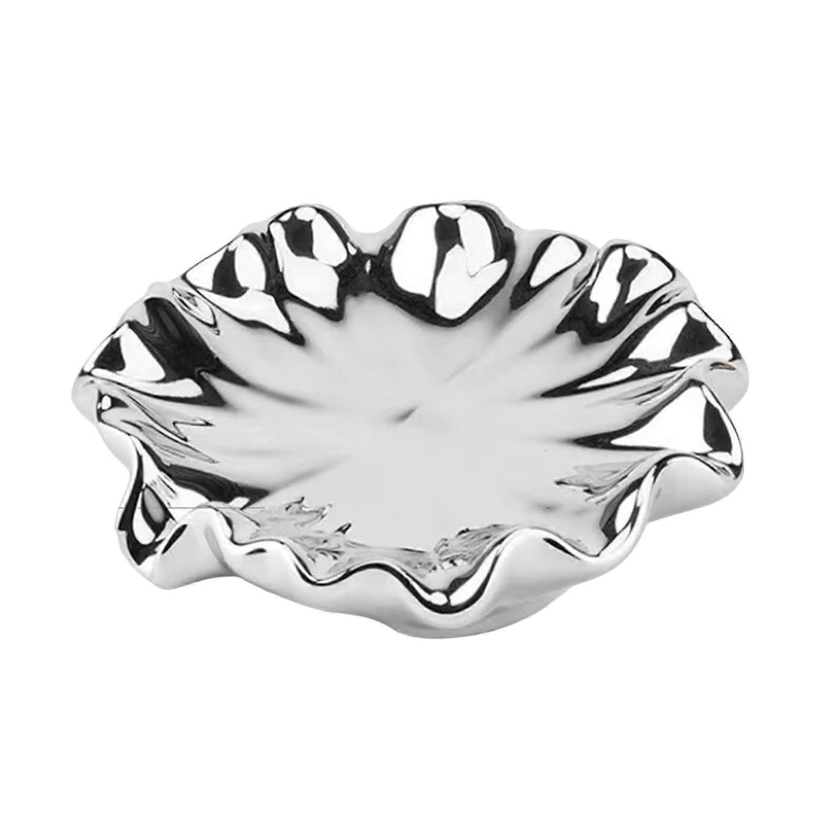 Soap Box Space-saving Easy to Clean Ceramics Nordic Style Lotus Leaf Shape Soap Dish Shelf Daily Use KAESI