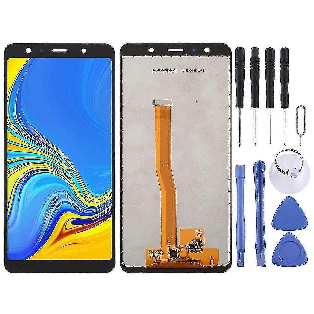 شاشة LCD داخلية متوافقة مع Galaxy A7 (2018) A750f / ds ، A750g ، A750fn / ds مع مجموعة كاملة من محول الأرقام (أسود)