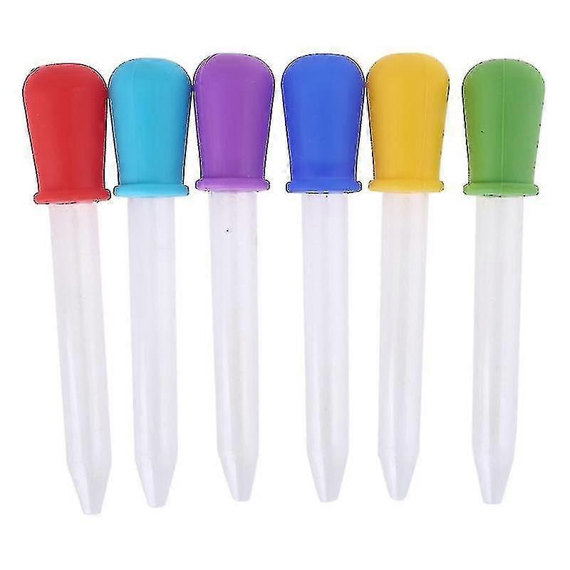 6 Pcs Droppers, Silic And Pipettes Transfer Eyedropper