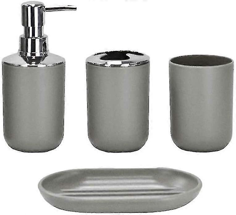 Bathroom Accessory Set For Bath, Set Of 4 Bathroom Accessories, Bath Kit Soap