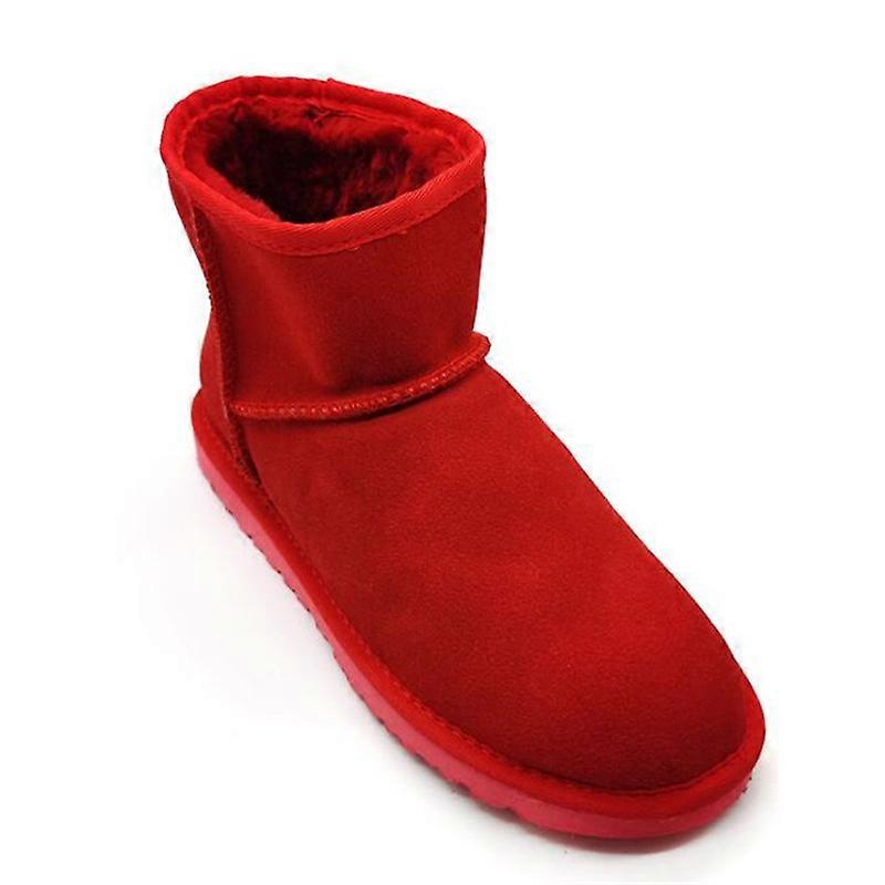 EVAGO Christmas Gift Parent-Child Women's Classic Waterproof Snow Boots Winter Boots Real Fur Rubber Sole