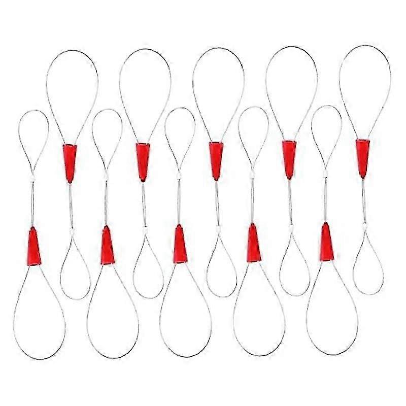 Fishing Tool 10 Pcs Threader Gadgets Wire Cable Wire Tools Cable Puller Wire Red Fish Tape Fastener