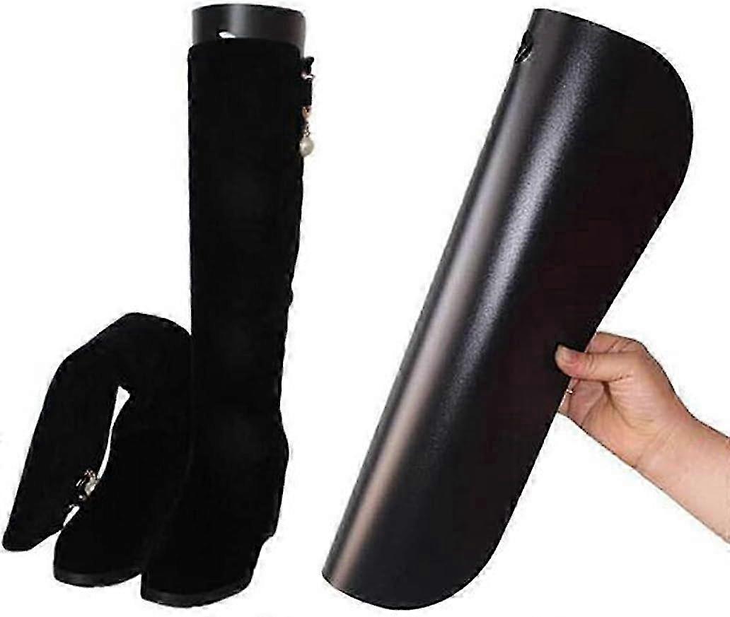 2 Pairs Plastic Boot Shaper Stands Form Inserts Boots Tall Support Boot Stand-Up Inserts Shoe Tree for Women and Men(Black/10 Inch)  14inch/36cm