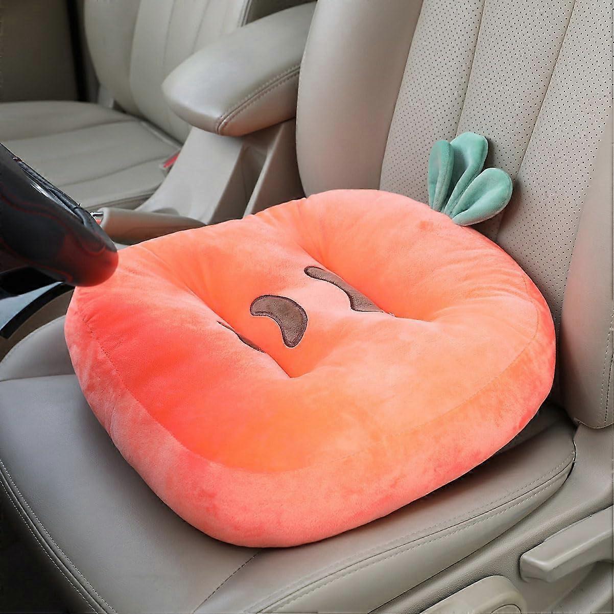 (Carrot)Plush Car Booster Seat Cushion,Cute and Funny Car Seat Cushion,Booster,Sofa Office Chair Cushion
