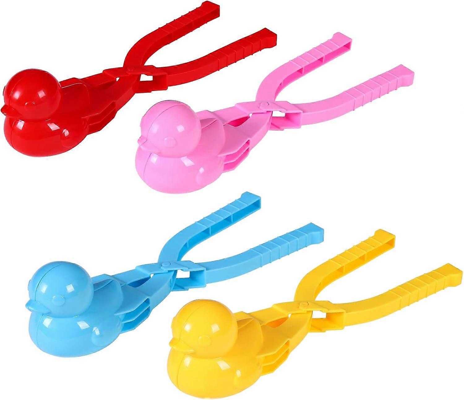Snowball Maker Tool with Handle, Cartoon Duck Snowball Maker Clip Snow Ball Toys Perfect for Kids and Adults Snowball Fight Play in Winter at Outdoorr