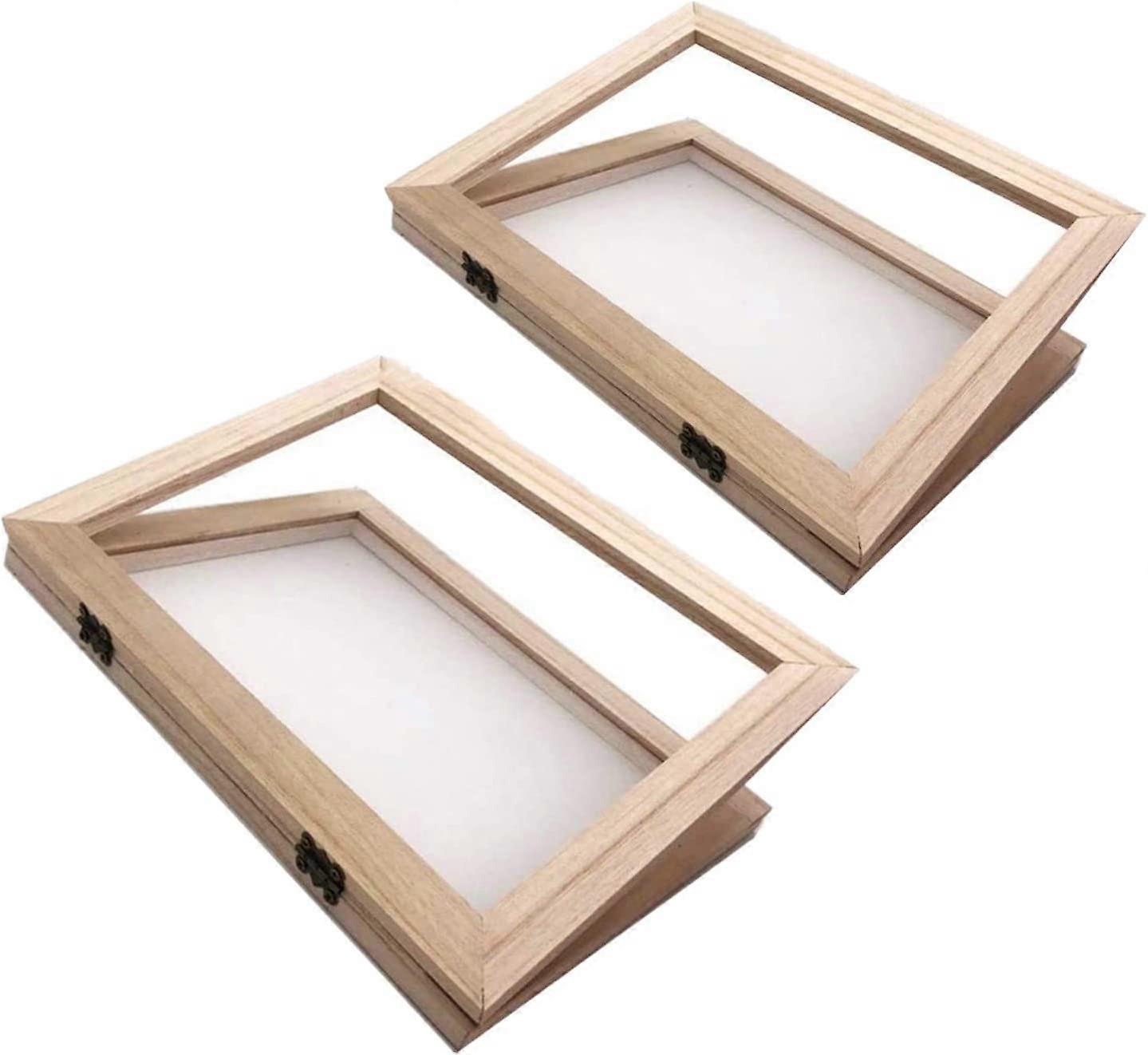 2Pcs*25 X 19 X 2.5 Cm Sanmum Paper Making Frame & Deckle Traditional Wooden Papermaking For Handmade Diy Paper Crafts (18 X 125 X 25 Cm) Size 18
