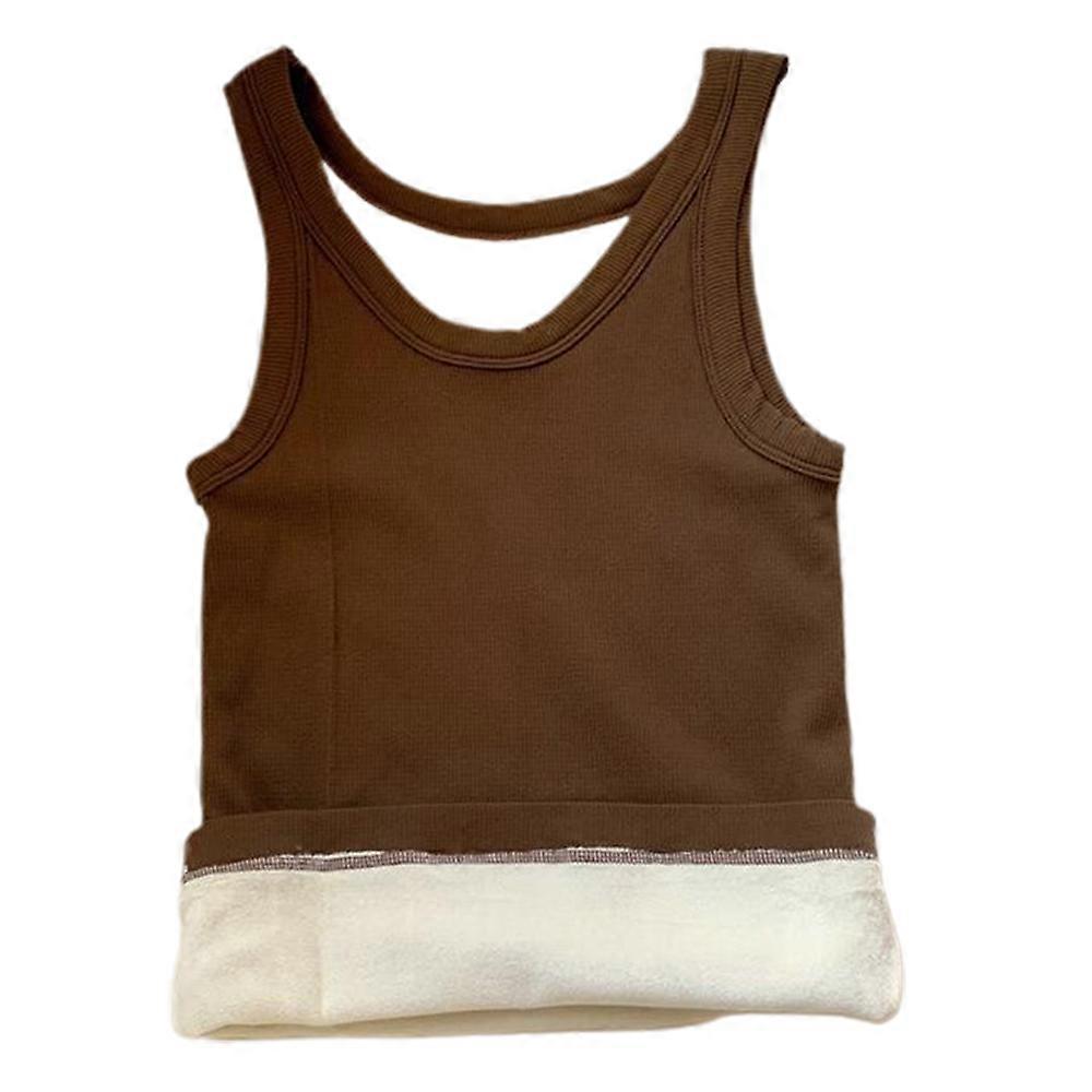 Biancheria intima termica foderata da donna Top canotta gilet caldo strato di base