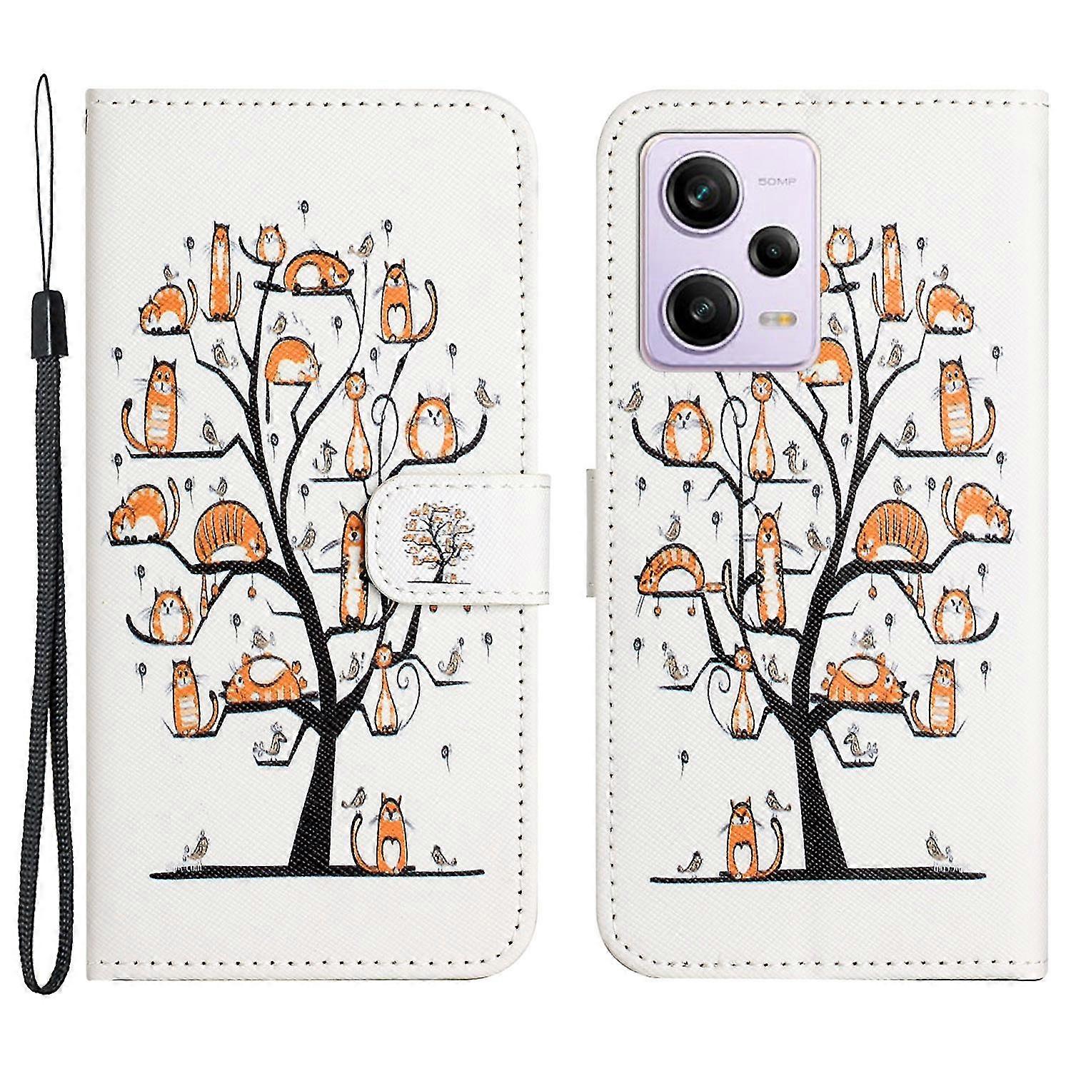 For Xiaomi Redmi Note 12 Pro+ 5g 3d Pattern Printing Pu Leather Phone Case Stand Wallet Flip Cover With Strap