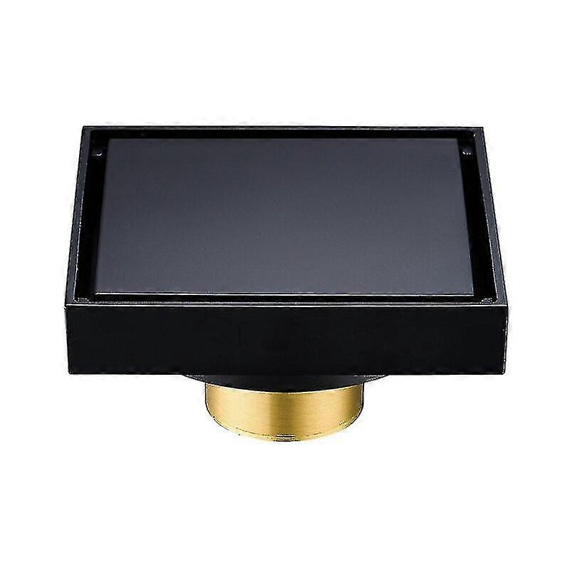 Square Floor Drain - Black