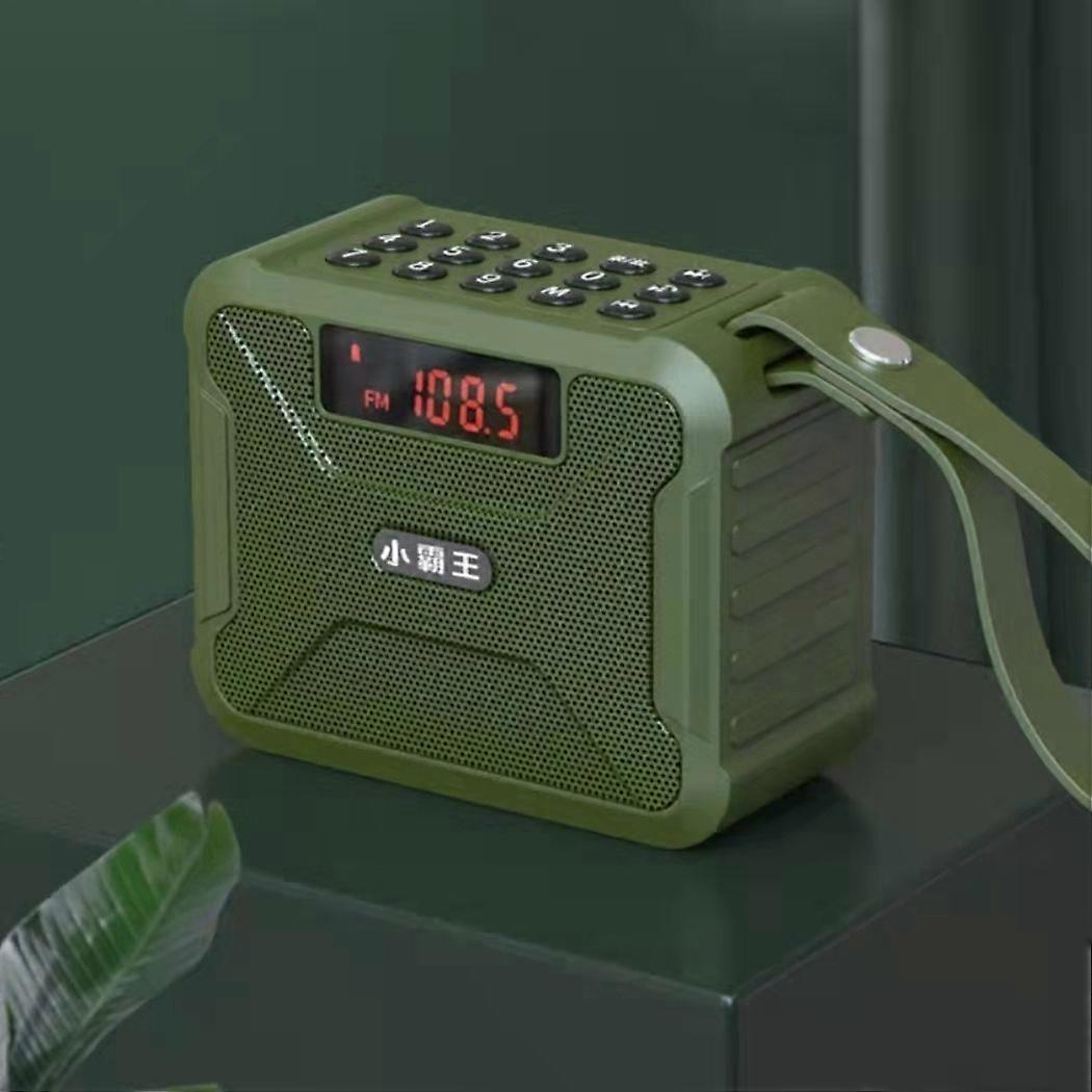 W28 Outdoor Walkman player Radio Bluetooth Speaker Small Sound Hand Radio green