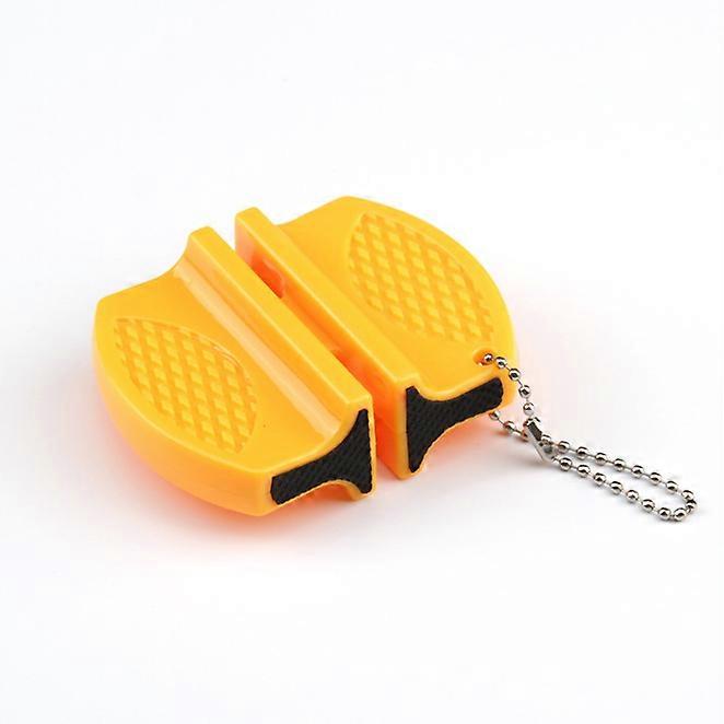 Affilatore di coltelli giallo 2pcs, coltello da cucina, design appeso comodo e confortevole per coltello da cucina