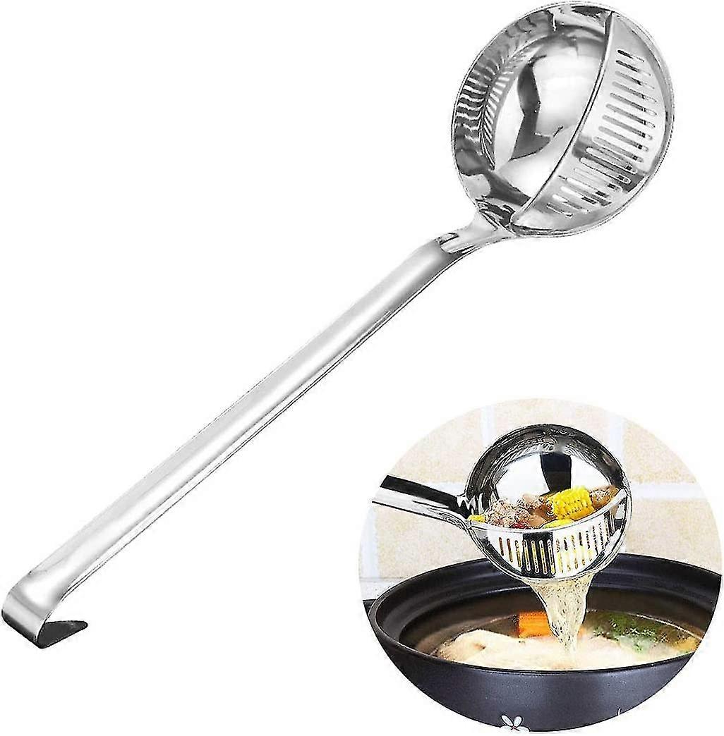 2-i-1 Creative rustfritt stål Straining Ladle, avtakbar