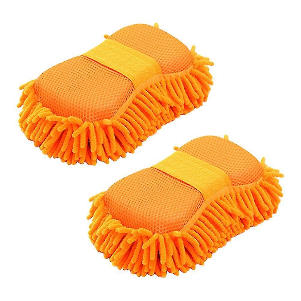 2pcs Water Absorption Reusable Dust Remove Cleaning Sponge Double Sided Car Wash