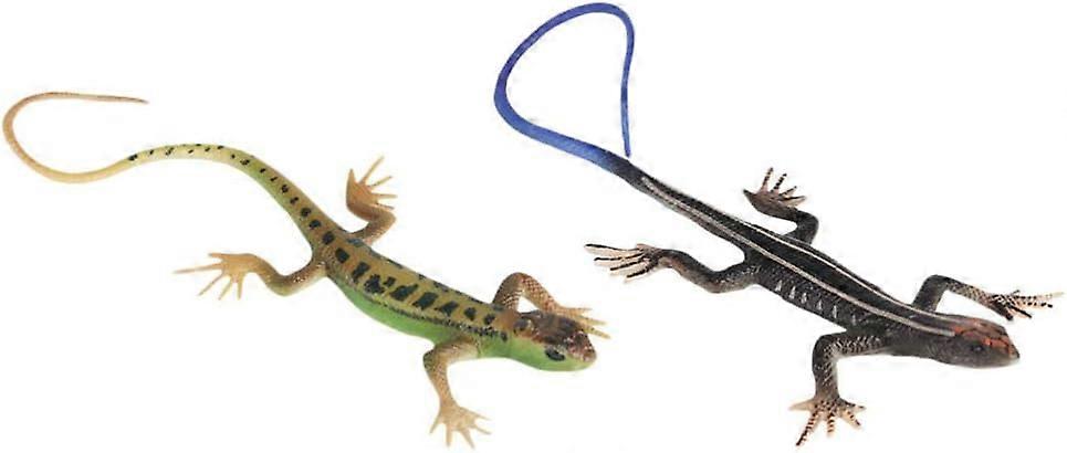 Lizard Decorations Plastic Lizard Models Halloween Party Props Green Blue