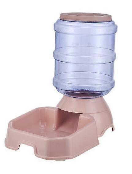 2er-Pack Automatischer Katzenfutterautomat und Wasserspender im Set für kleine mittelgroße Hunde Haustiere Welpenkätzchen mit großem Fassungsvermögen 1 Gallone x 2 (2er-Pack rosa)