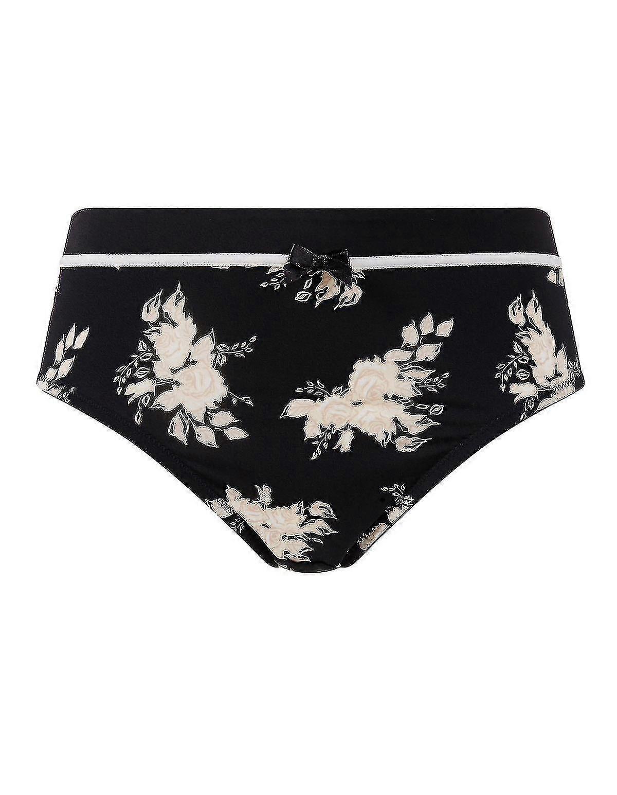 12647-c-002 Sorte blomstrede trusser til kvinder