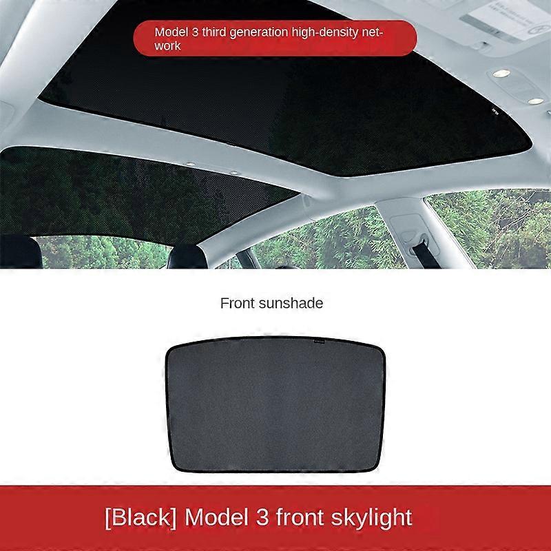 Tesla Model 3 Auto 2021 Kattoluukku Aurinkovarjot Lasi Edessä Takakattoikkuna Katto Aurinkovarjo Auton lisävarusteet