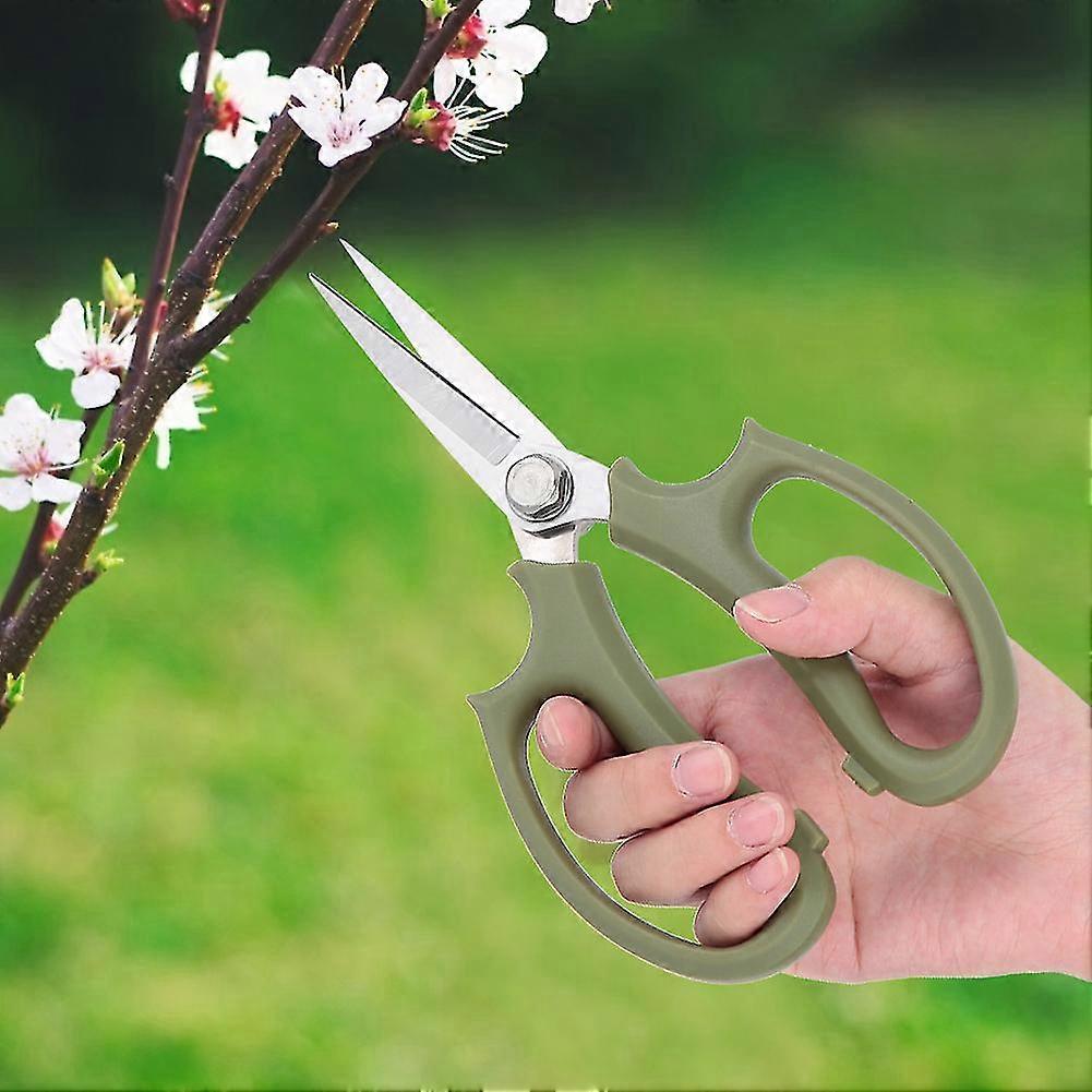 Multifunctional Floral Scissors Pruning Shears Flower Cutting Scissors(green) 1