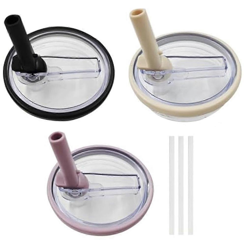 3Pack 40oz Tumbler Flip Straw Lid Replacement,Tumbler Flip Straw Lid,Replaceble Tumbler Flip Straw Lid Cup Tumbler Cover
