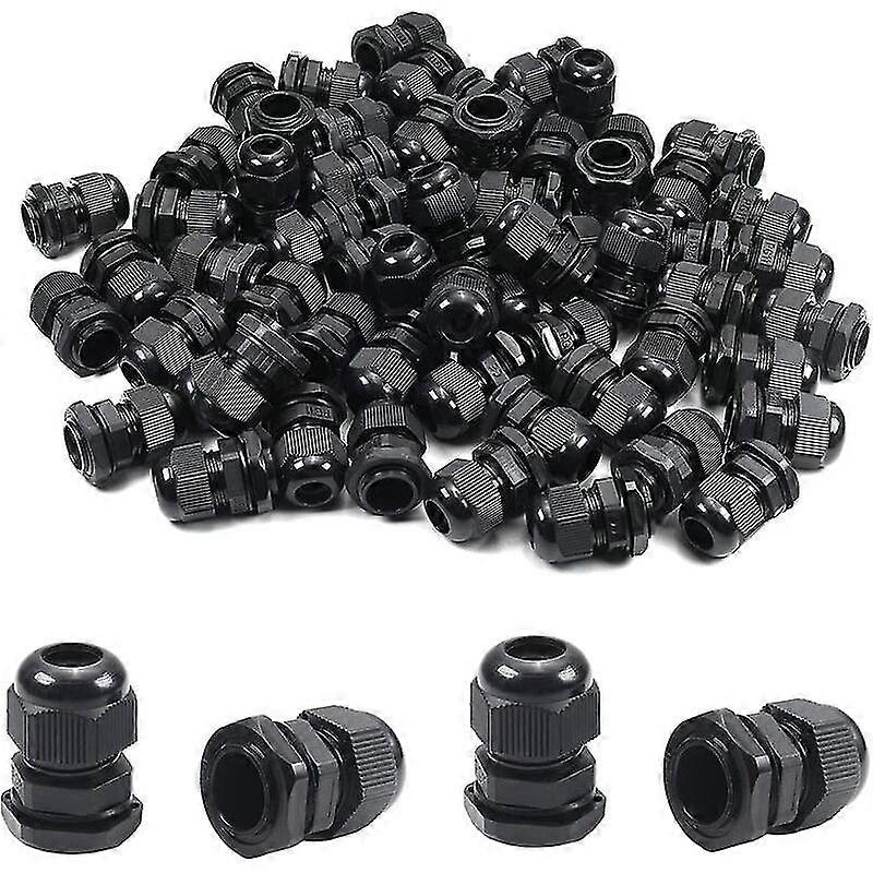 100 Pack Black Waterproof Adjustable Cable Connectors