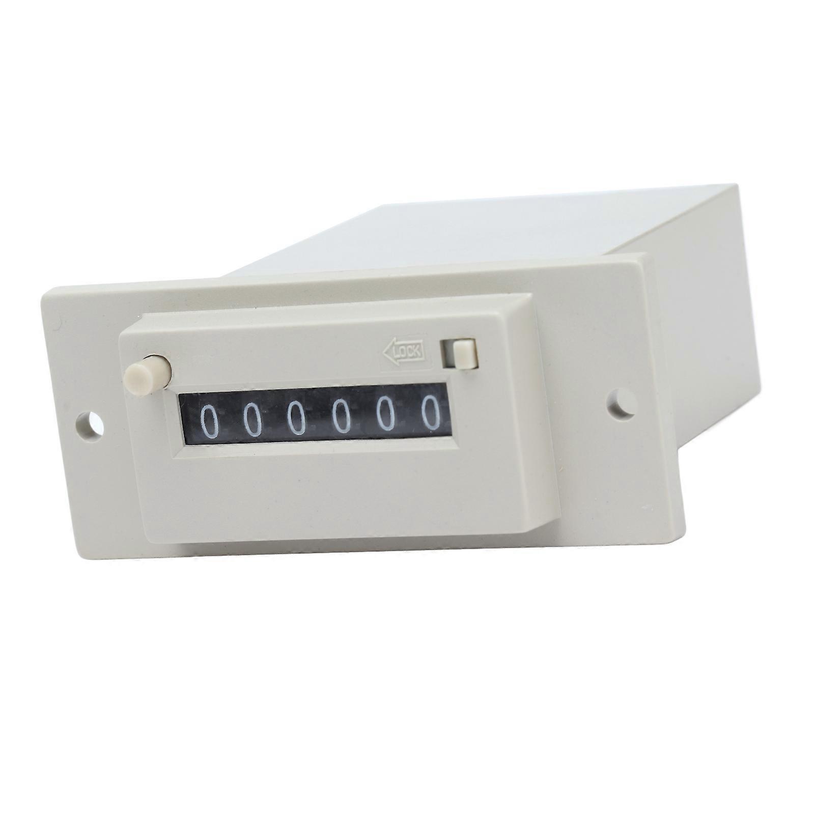 Industrial 6-Digit Electromagnetic Pulse Totalizer for Machine, AC220V, 0-999999 Count