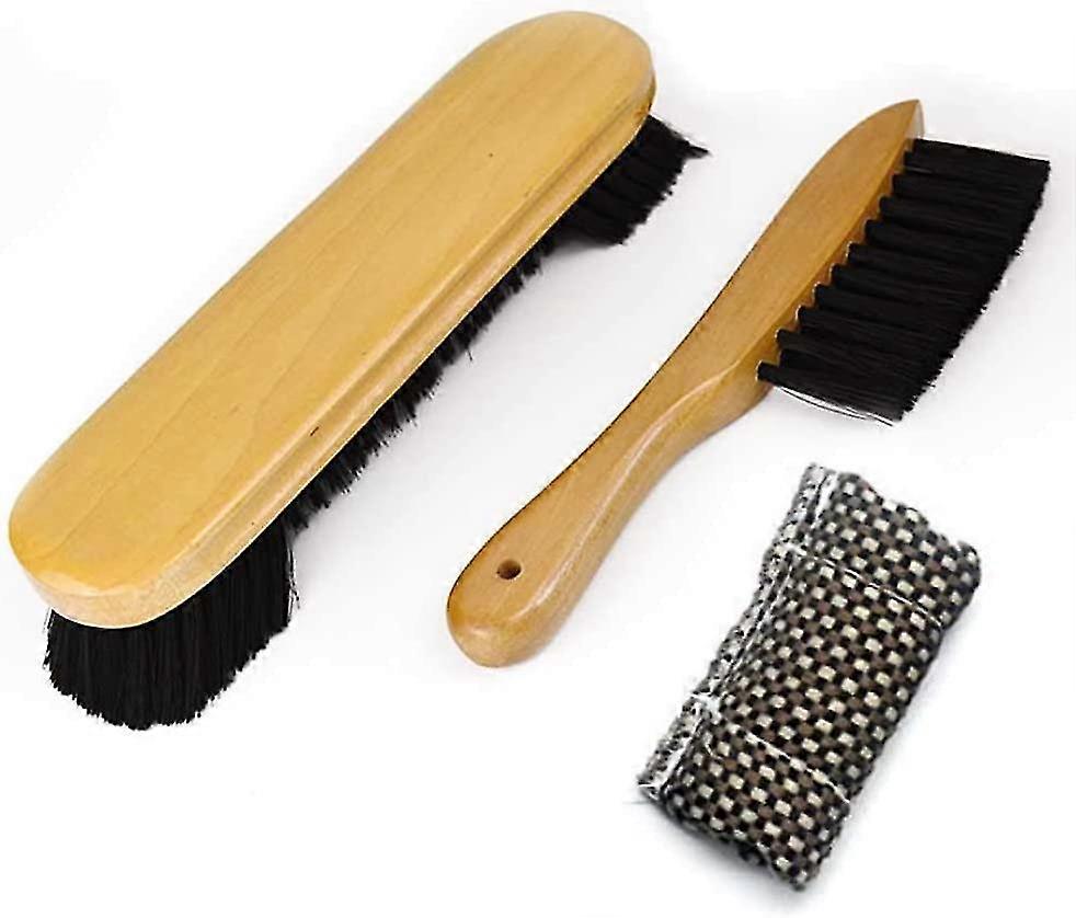 Billiards Pool Table And Rail Brush Set With Cue Shaft Cloth Slicker Cleaner