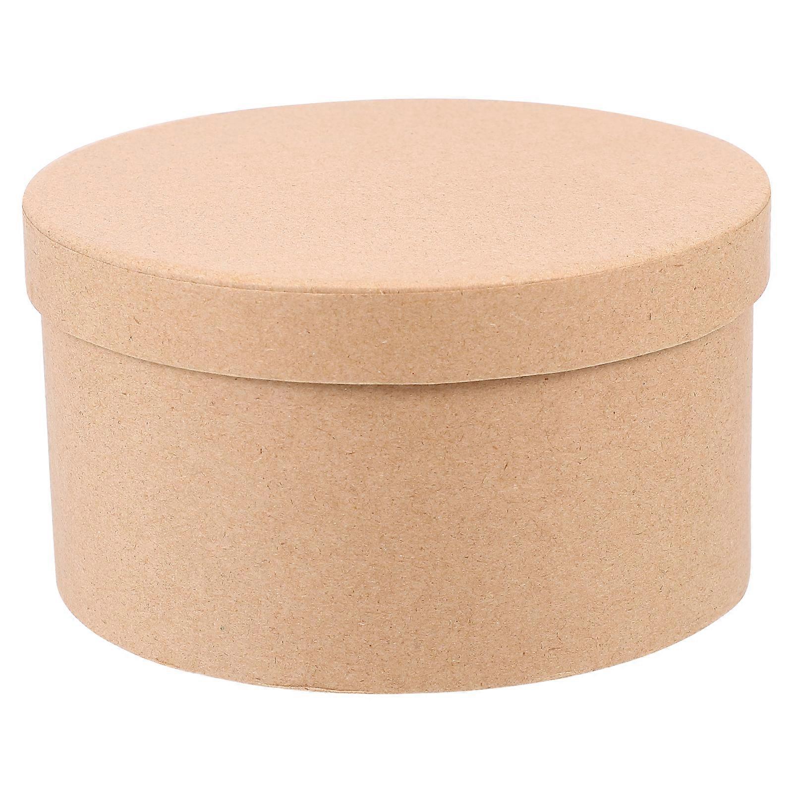 1 ensemble rond Kraft Paper Box Cookie Paper Container Cake Container Cupcake Box