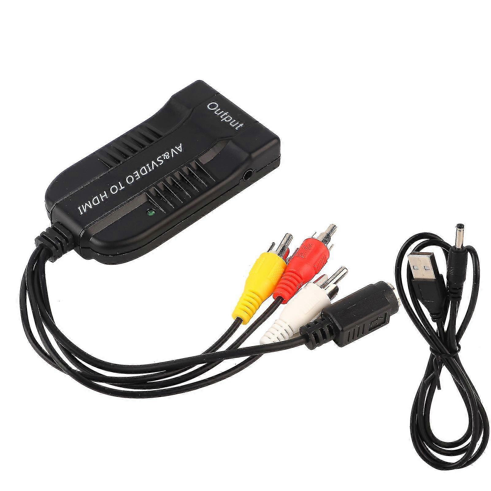 720P 1080P High Resolution CVBS SVIDEO to HDMI Converter Adapter