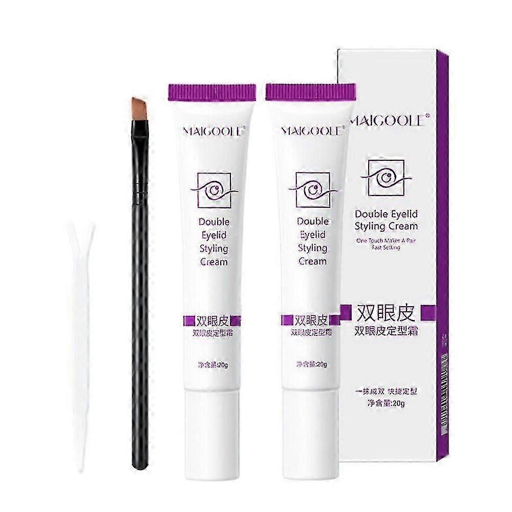 2kpl Double Eyelid Pen liima Invisible Double Eyelid Styling Cream Stick pitkäkestoinen