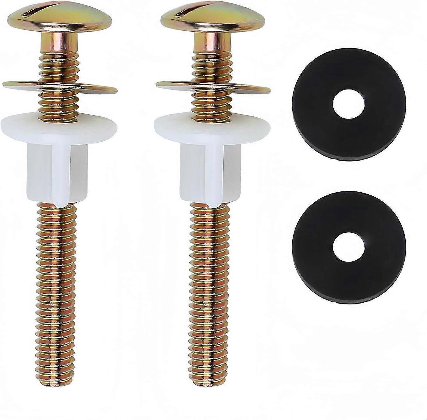2Pcs Toilet Seat Screws, Universal Toilet Lid Fixing Screws, Toilet Seat Fixing Screws, Toilet Seat Hinge Fixings