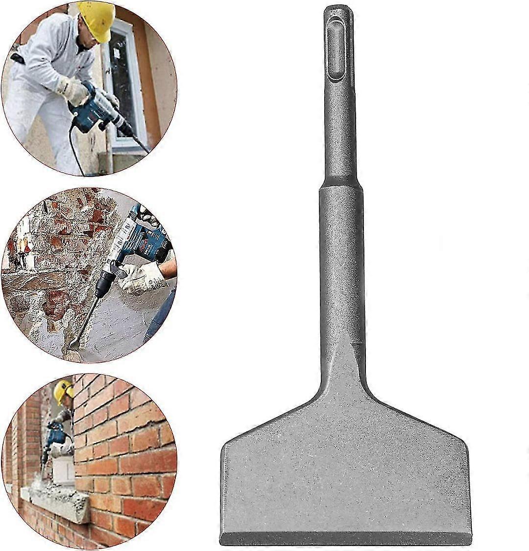 Angled Tile Chisel, Sds-plus Chisel, 15 Groove Chisel Flat Chisel For Concrete Tiles Wall Stone 165 X 75 Mm, Kolezy