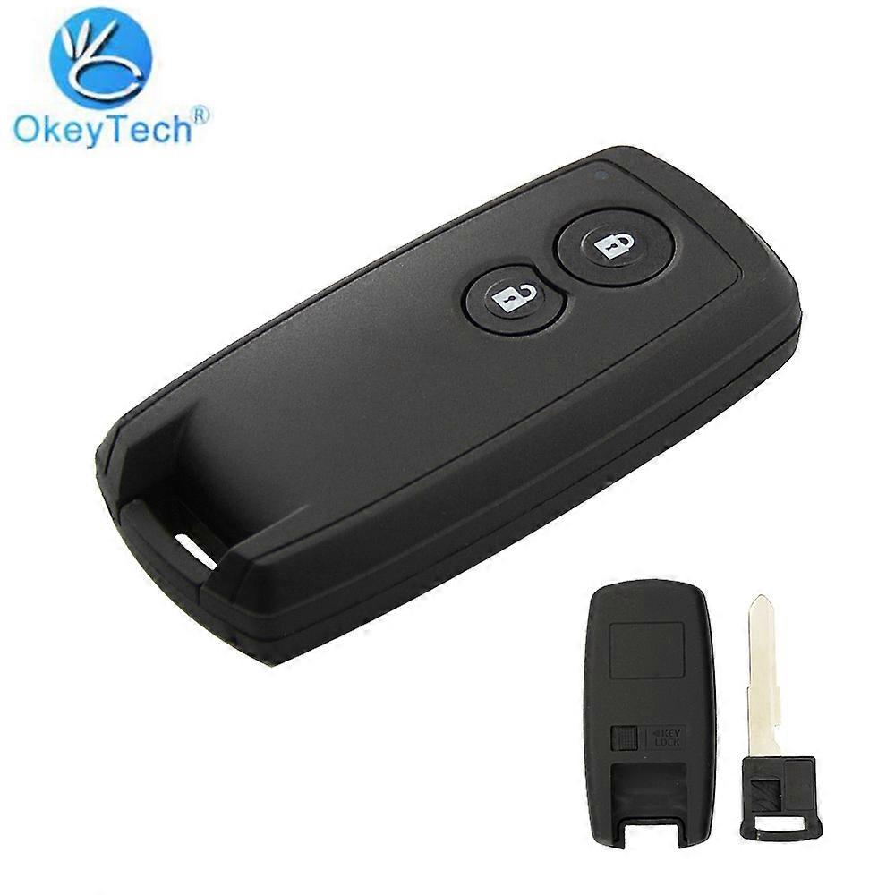 OkeyTech 2 Button Keyless Entry Remote Key Shell Auto Car Key Cover Case Fob with Insert Blade for Suzuki SX4 Grand Vitara Swift