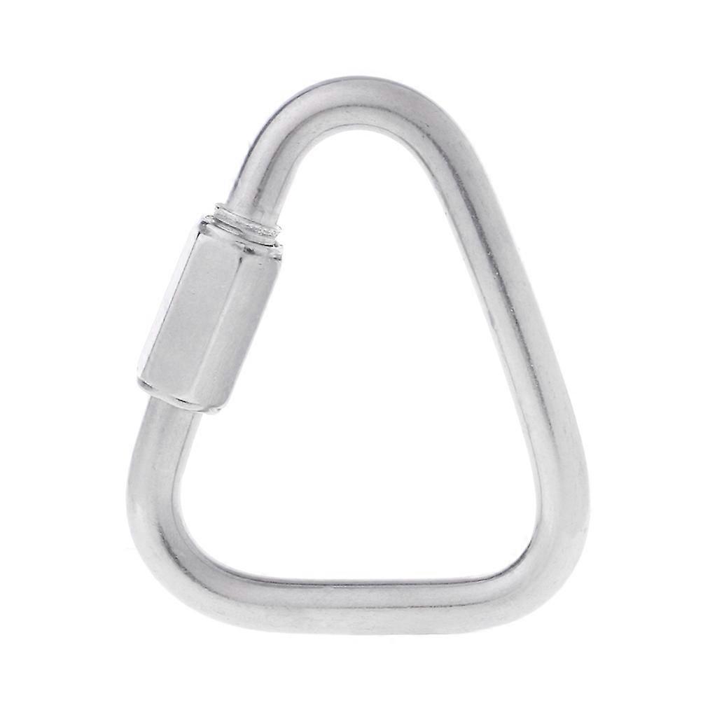  Stainless Steel Triangular Carabiner, Snap Clip for Key Ring, for Triangle Lock