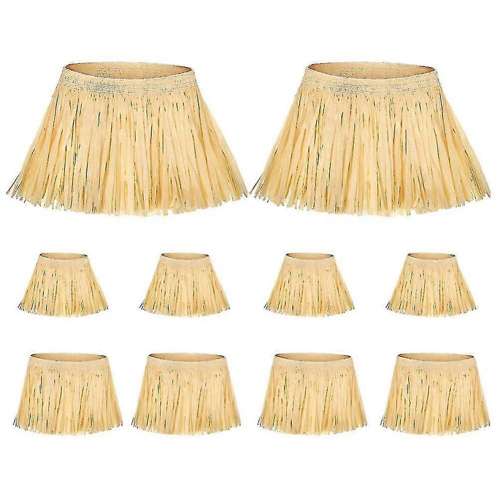 10 Pieces Scarecrow Straw Kit Paper Scarecrow Costume Accessories Neck Arm And Ankle Ties For Party