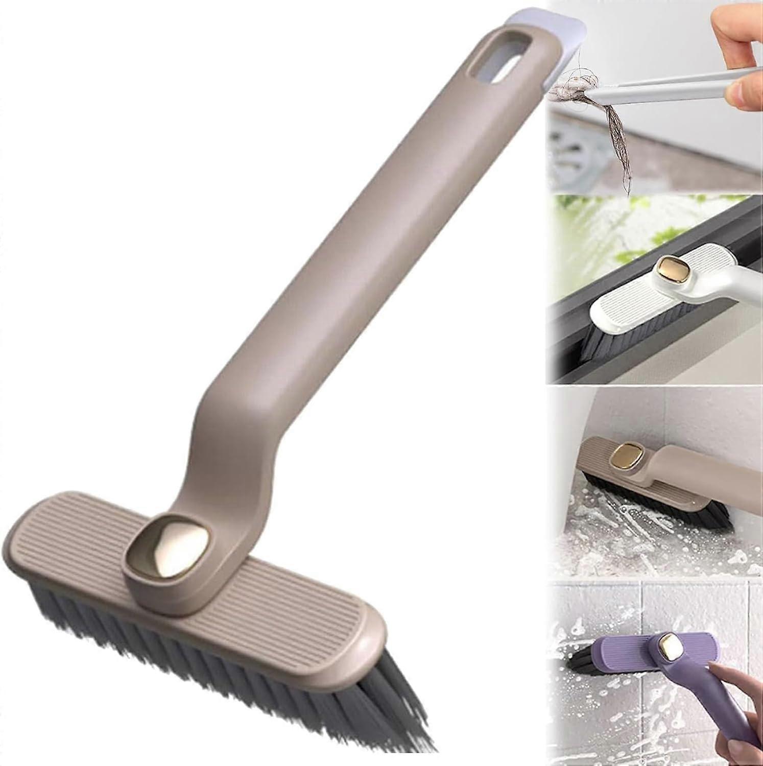 Multi-Function Rotating Crevice Cleaning Brush, 360 Rotating No Dead Corners Hard Bristle Crevice Gap Brush, Corners Cleaning Tool For Bathroom Kitche
