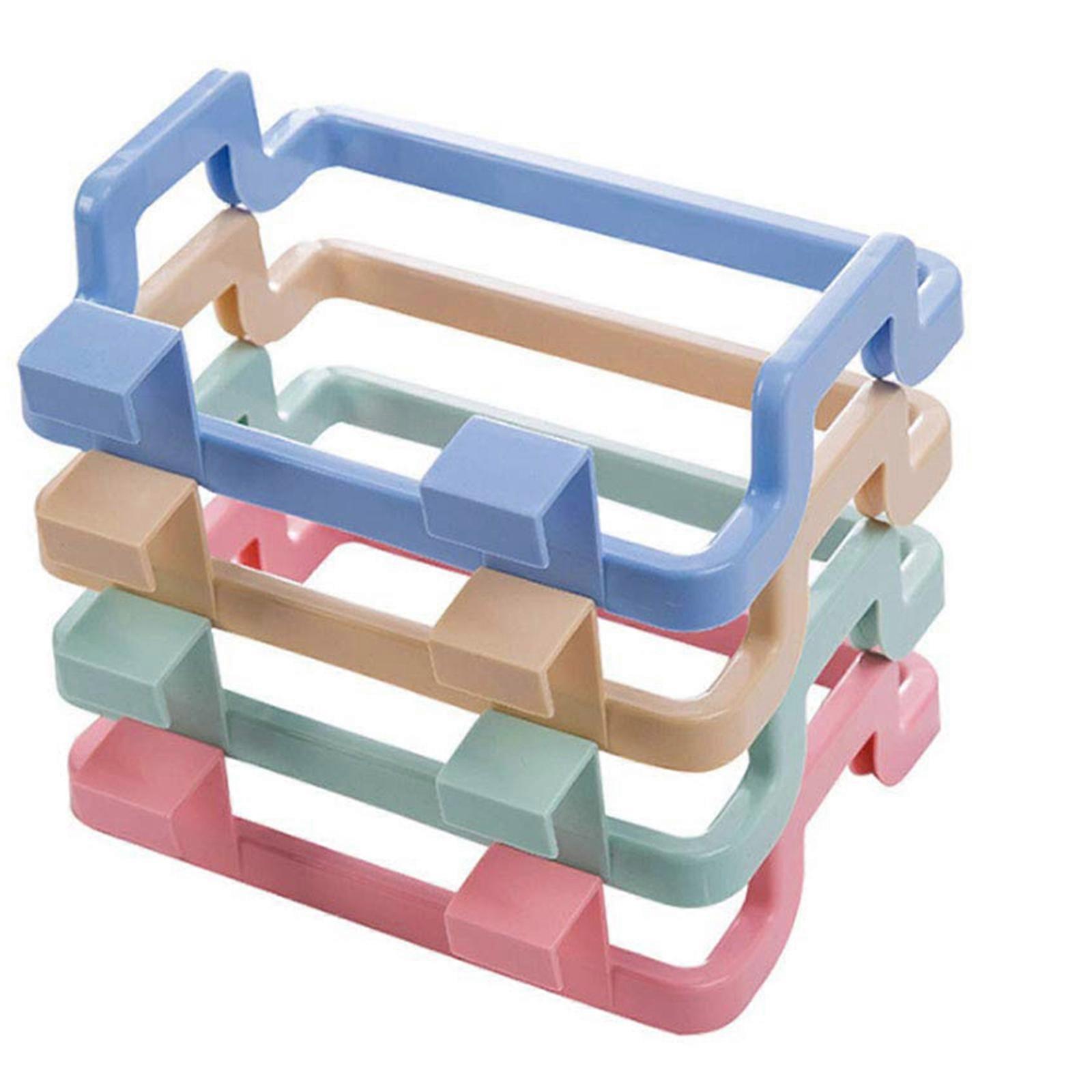 ゴミ袋ホルダー、4個のキッチンドアバックタイプポータブルゴミ袋ホルダー布ラックの後ろの家庭用キャビネットドアゴミ箱ラック