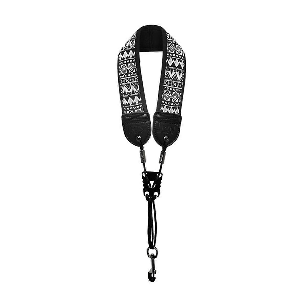 Saxophone Strap Adjustable EVA Embroidered Saxophone Neck Strap with Hook for Tenor Alto Soprano Saxophone